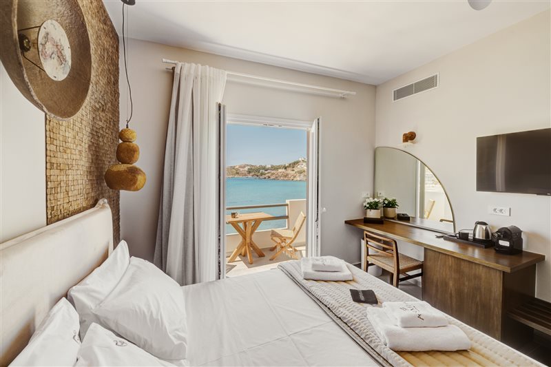 Deluxe Sea View Room with Balcony & Sofa Bed at Armia Experience Hotel, Vári, Sýros